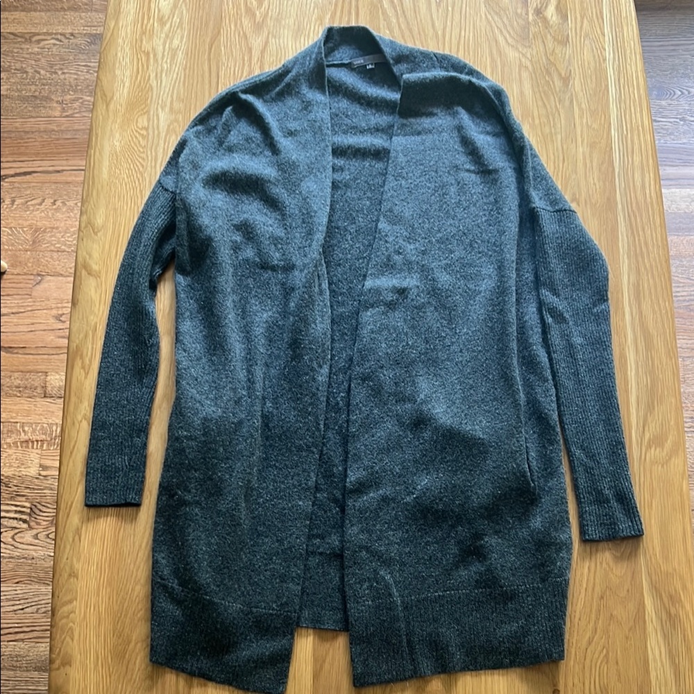 Vince gray cashmere Open Front Cardigan